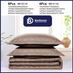Brown Taupe Jacquard Comforter Set (6 PCS / 4 PCS)