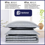 Light Grey Jacquard Comforter Set (6 PCS / 4 PCS)