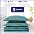 Teal Green Jacquard Comforter Set (6 PCS / 4 PCS)