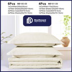 Cream White Jacquard Comforter Set (6 PCS / 4 PCS)
